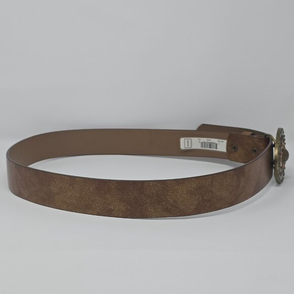 Guess Brown Boho Belt with Stone and Beaded Teardrop Buckle Size Large - Picture 7 of 11